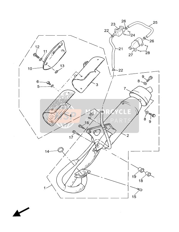 5BWE47280000, Protecteur De Pot d', Yamaha, 1